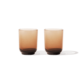 fellow amber pirch latte glass set